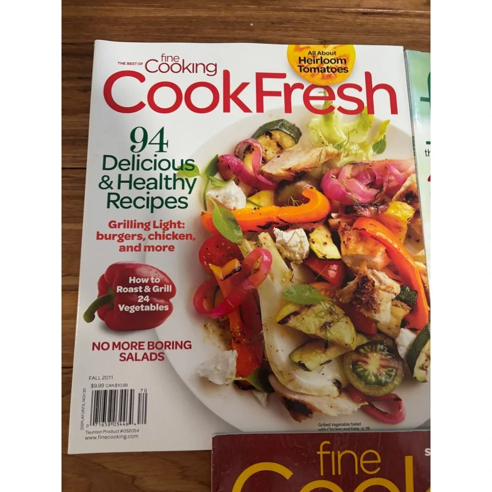 Fine Cooking CookFresh Magazine Lot of 5 Taunton Press Healthy Recipes 2007-2011